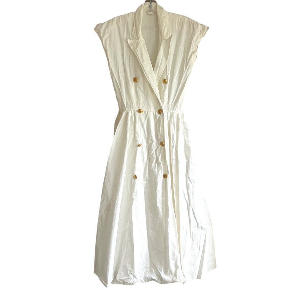 MONDI Vintage 100% Cotton White Pin Up Rockabilly Style Dress US 6